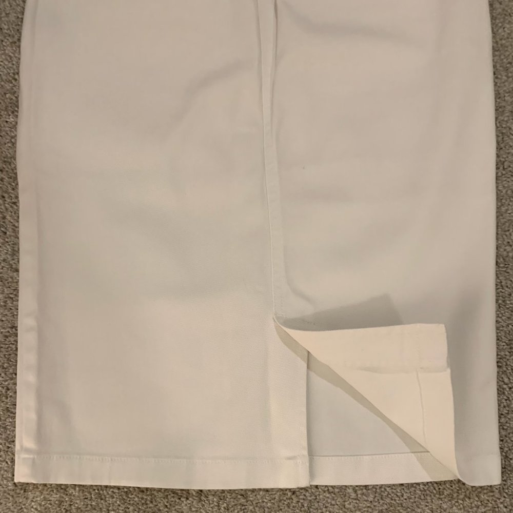 Vintage LRL Ralph Lauren Jeans Co. Denim Knee Length Y2K Pencil Skirt White - Picture 8 of 8